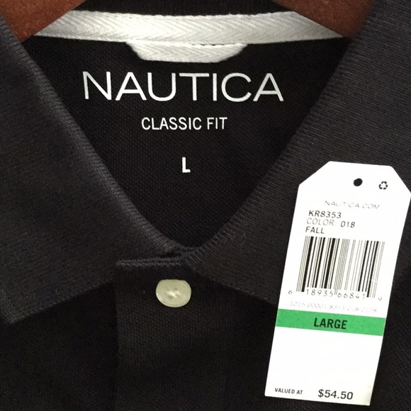 Nautica Other - Nautica Classic Fit Long Sleeve Polo Shirt | Black